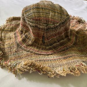 Hemp Bucket Hat Fringe Multi Color Beach Boho Summer